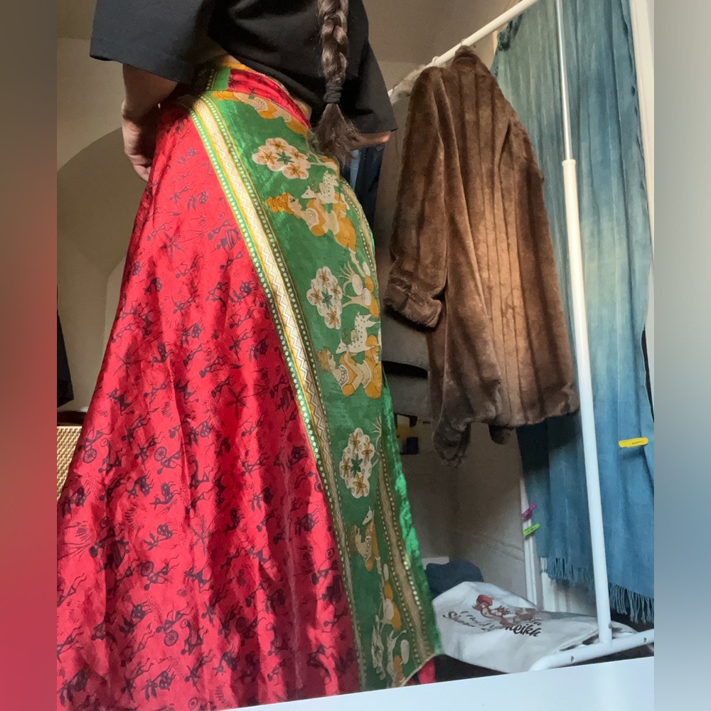 SILK WRAP-AROUND LONG/MAXI SKIRT - SOUTH AFRICAN ORIGIN